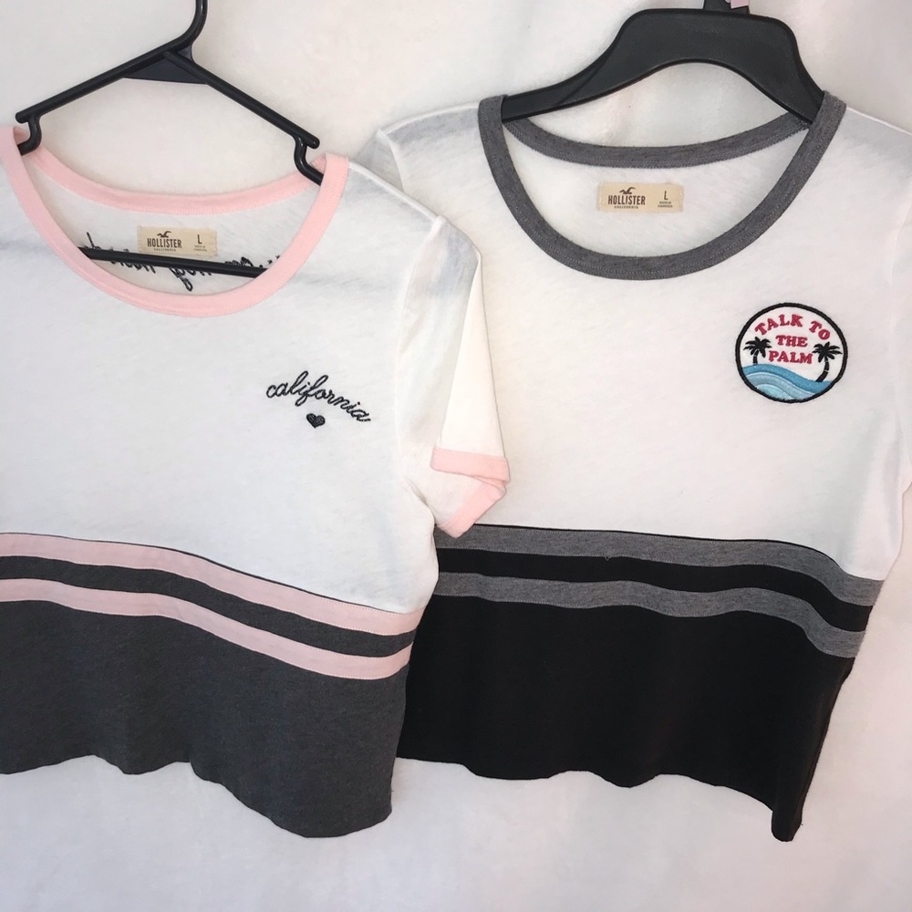 2 HOLLISTER cropped tees